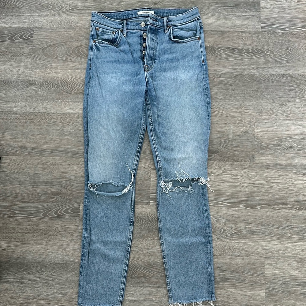 GRLFRND Karolina High-Rise Skinny Jean, Size 28 in color What Is Life
